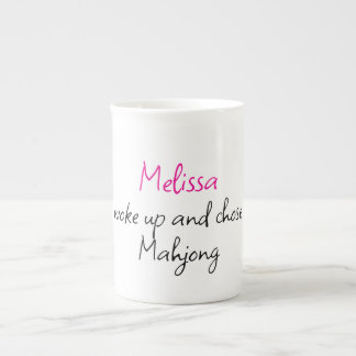 Caneca De Porcelana Diversão Personalizada Nome Criativo Mahjong
