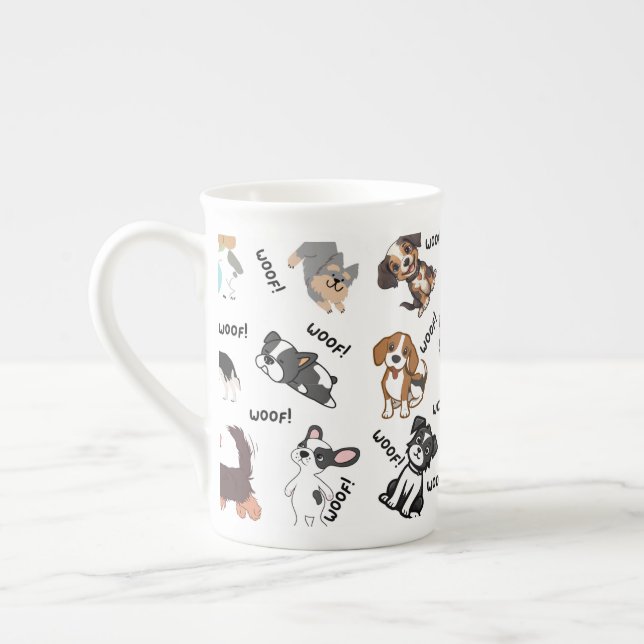 Caneca De Porcelana Dog and Woof   (Esquerda)