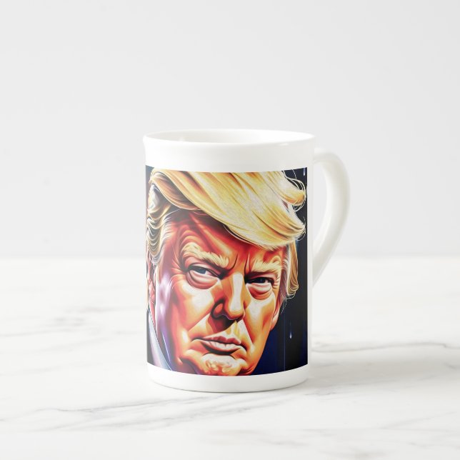 CANECA DE PORCELANA DONALD TRUMP BONE CHINA MUG (Frente Esquerda)