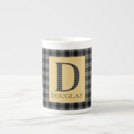 Caneca De Porcelana Douglas Tartan Monograma D
