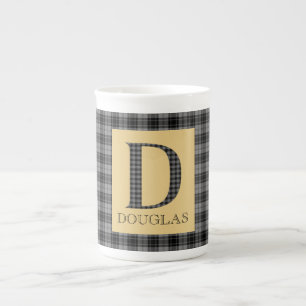 Caneca De Porcelana Douglas Tartan Monograma D 