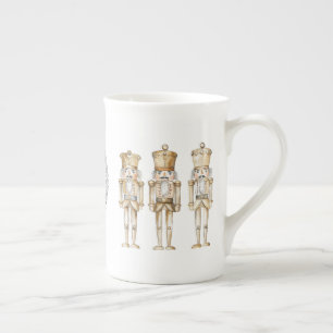Caneca De Porcelana Dourado Natal do Nutcracker