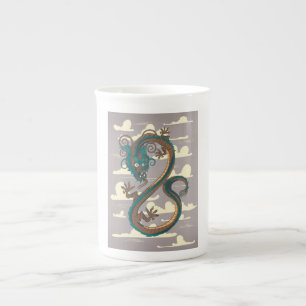Caneca De Porcelana Dragão Chinês