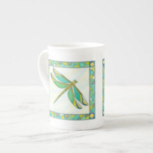 Caneca De Porcelana Dragonfly Luminosa Pastel por Vanna Lam