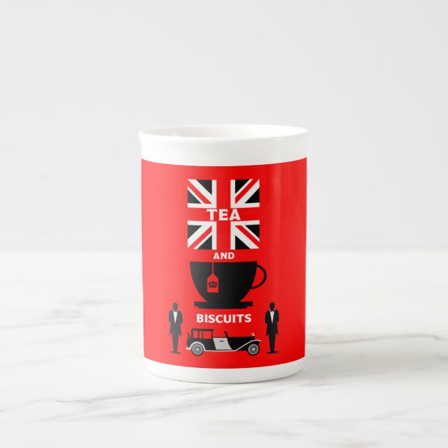 Caneca De Porcelana Drinkers Clássicos de Chá Britânicos (Frente)