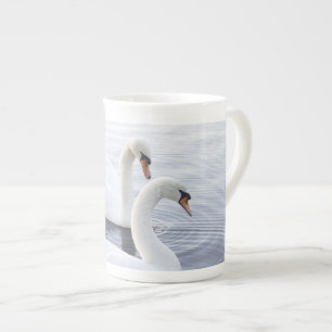 Caneca De Porcelana Duas cisnes