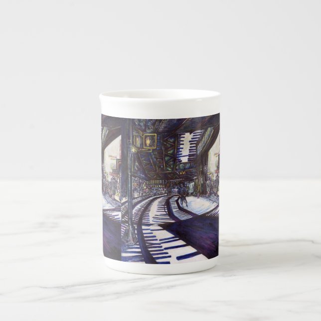 Caneca De Porcelana Dusting the Piano (Frente)