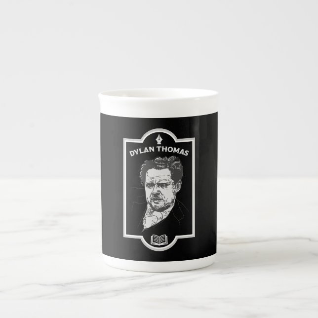 Caneca De Porcelana Dylan Thomas Welsh Poet (Frente)