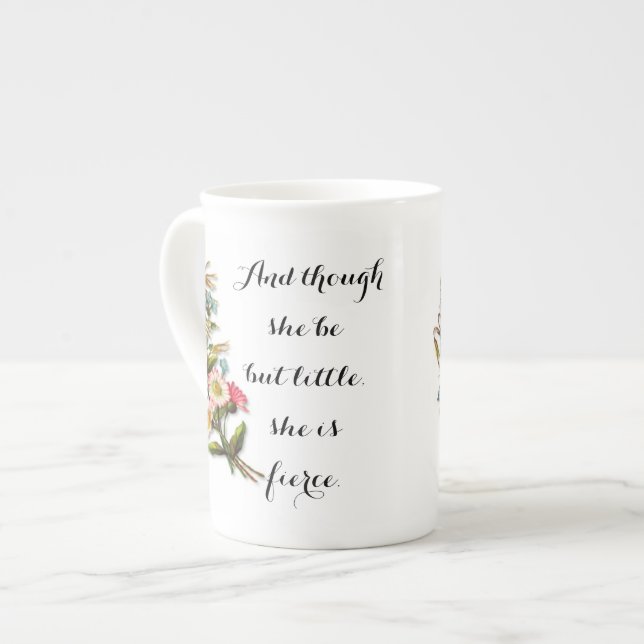 Caneca De Porcelana É citações Sassy ferozes de Shakespeare (Frente Esquerda)