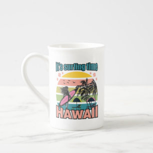 Caneca De Porcelana É hora de surfar no Havaí