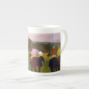 Caneca De Porcelana Edgar Degas Race Horses em Longchamp