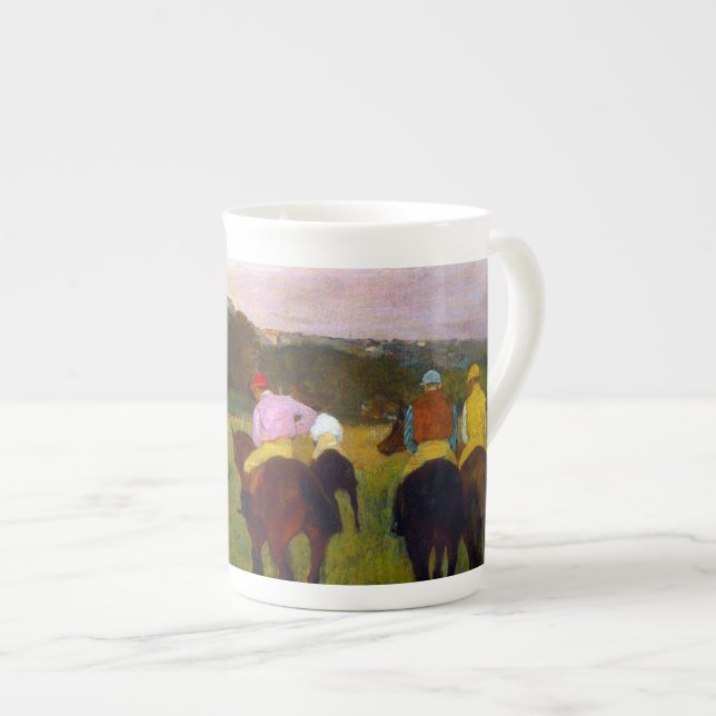 Caneca De Porcelana Edgar Degas Race Horses em Longchamp (Frente Esquerda)