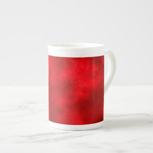 Caneca De Porcelana Efeito de Nuvem Vermelha