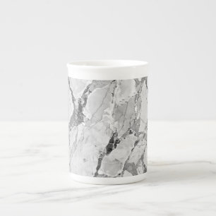 Caneca De Porcelana Elegante Cinza "Twilight Marble Fantasy" Marble Te