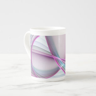 Caneca De Porcelana Em Movimento, Arte Fractal Abstrata Colorida Moder