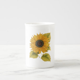Caneca De Porcelana Embraço de girassol - Cola de Ovo China Especialme