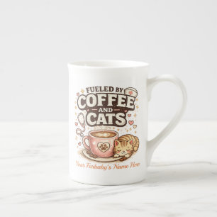 Caneca De Porcelana Enfermeira do Turno da Noite: Gatos, Café e Pata P