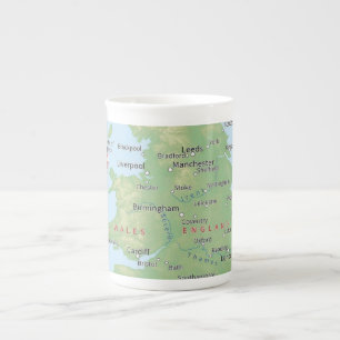 Caneca De Porcelana "England Map"