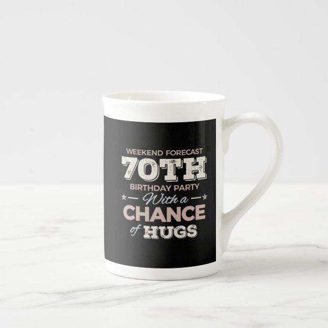 Caneca De Porcelana Engraçado 70 de aniversário (Direita)