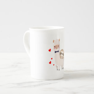 Caneca De Porcelana Engraçado Sloth Riding Lama Shirt Engraçado Alpa