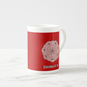 Caneca De Porcelana Escolha o seu próprio local de cor Flor suave