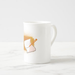 Caneca De Porcelana Escrevendo sobrevoo
