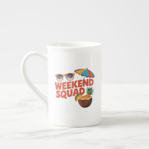 Caneca De Porcelana Esquadrão de Fim de Semana