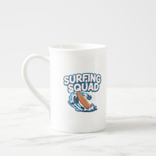 Caneca De Porcelana Esquadrão surfando