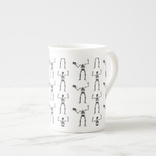 Caneca De Porcelana Esqueletos de Halloween, Doce ou Travessura, Buu
