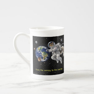 Caneca De Porcelana Esquilo no Espaço