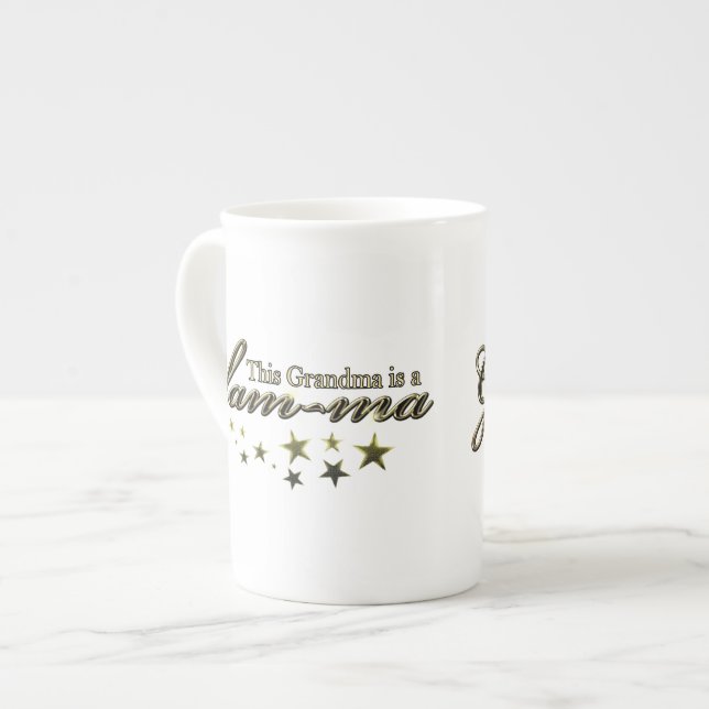 Caneca De Porcelana Esta avó é Glam-mães (Frente Esquerda)