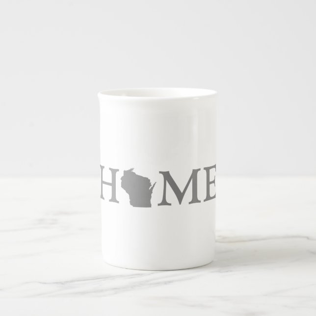 Caneca De Porcelana Estado de origem de Wisconsin (Frente)