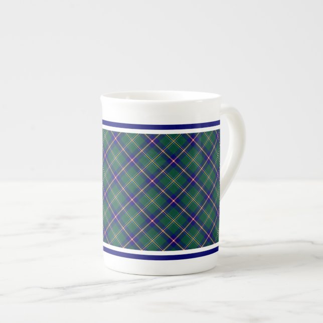 Caneca De Porcelana Estado de Tartan de Washington (Frente Esquerda)