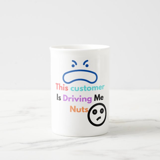Caneca De Porcelana Este cliente está me dando loucos (Frente)