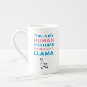 Caneca De Porcelana Este É Meu Disfarce de Humano - Edição Lhama I