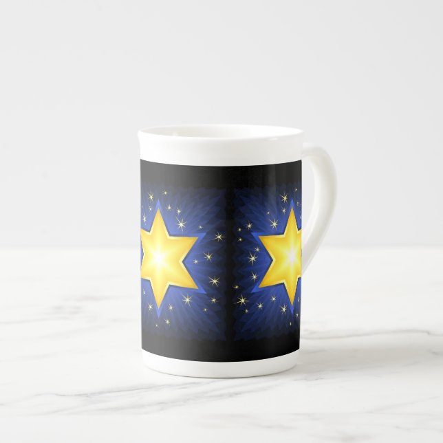 Caneca De Porcelana Estrela de David (Frente Esquerda)