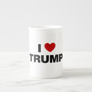 Caneca De Porcelana Eu Adoro Trump