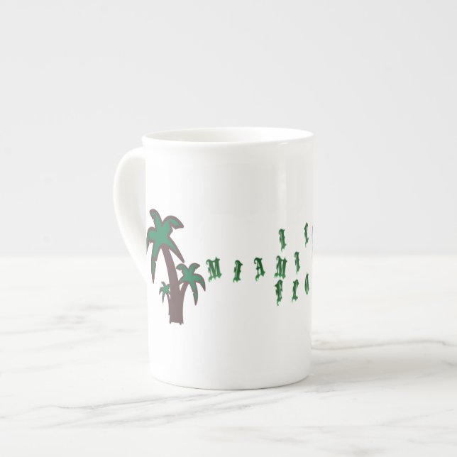 Caneca De Porcelana Eu Amo Miami Gardens Flórida (Frente Esquerda)