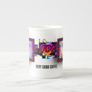 Caneca De Porcelana Eu Espio Muito Bom Café