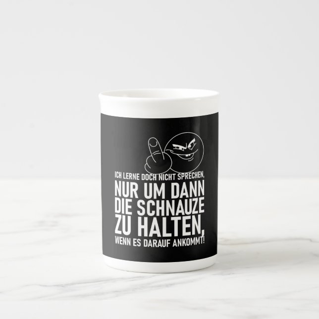 CANECA DE PORCELANA EU NÃO APRENDO A FALAR (Frente)