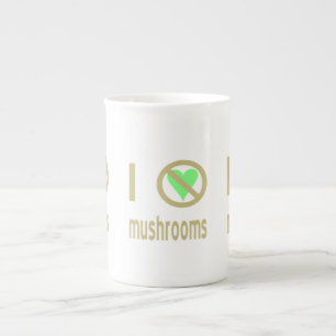 Caneca De Porcelana Eu Odeio Cogumelos Sem Amor