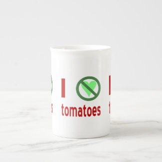 Caneca De Porcelana Eu Odeio Tomates