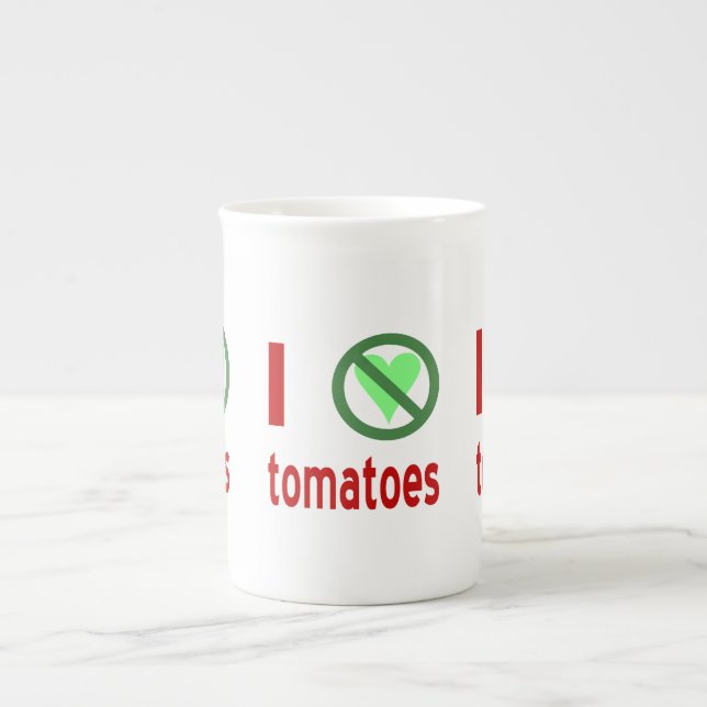 Caneca De Porcelana Eu Odeio Tomates (Frente)
