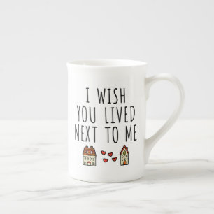 Caneca De Porcelana Eu Queria Que Você Viesse Ao Meu Lado.