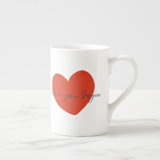 Caneca De Porcelana Eu te amo