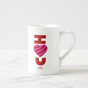 Caneca De Porcelana Eu Te Amo A Bone China Mug