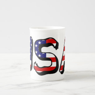 Caneca De Porcelana EUA sobrepostos na música US Flag