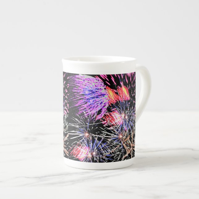 Caneca De Porcelana Exibição do Fireworks (Frente Esquerda)
