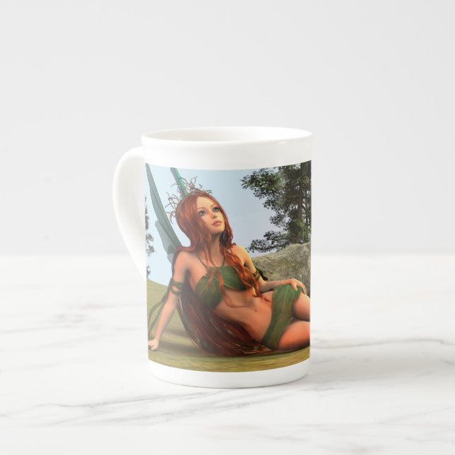 Caneca De Porcelana Fada Fátea (Frente Esquerda)