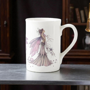 Caneca De Porcelana Fadas Celestiais Fofas pela Arte de Molly Harrison